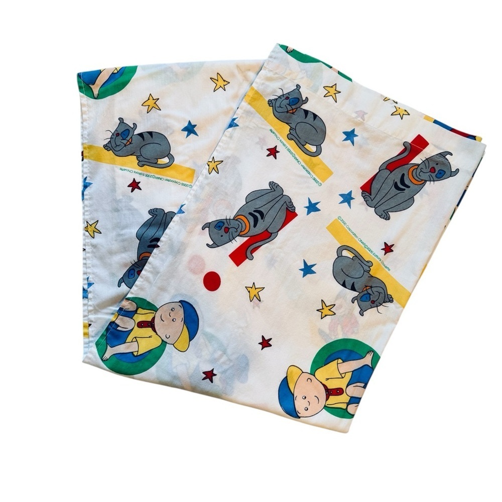 VTG 2000 Y2K Caillou Early Character Gilbert Flat Sheet Size: TWIN